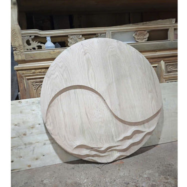 Large Abstract Solid Wood Wall Sculpture with Wave Relief for Modern Living Rooms